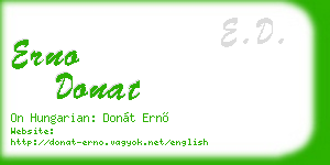 erno donat business card