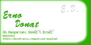 erno donat business card